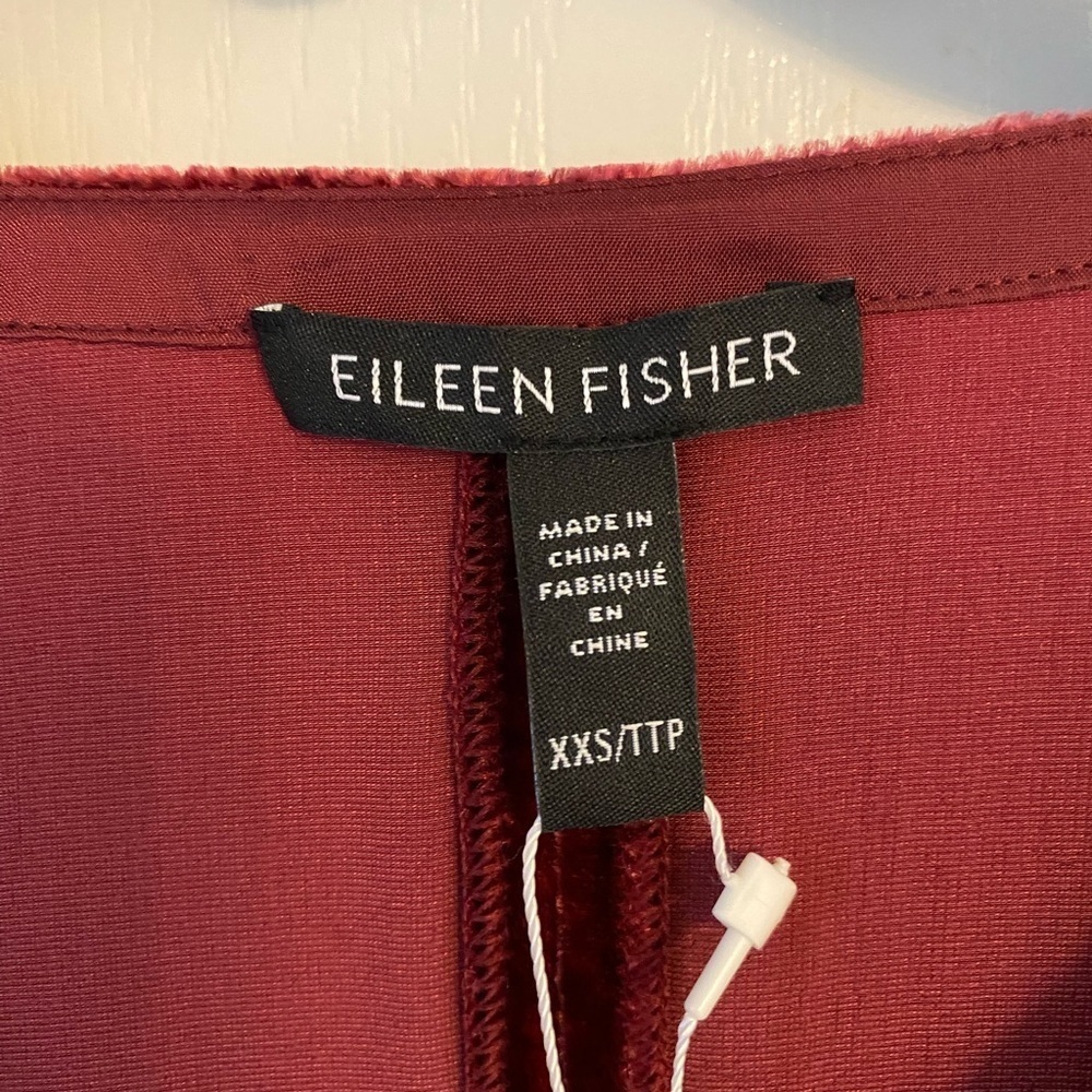 Eileen Fischer Velvet long sleeved top size-xxs - Picture 4 of 5